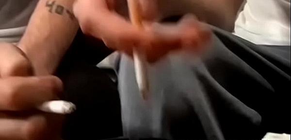  Two smoking thugs destroy their cocks and cum together